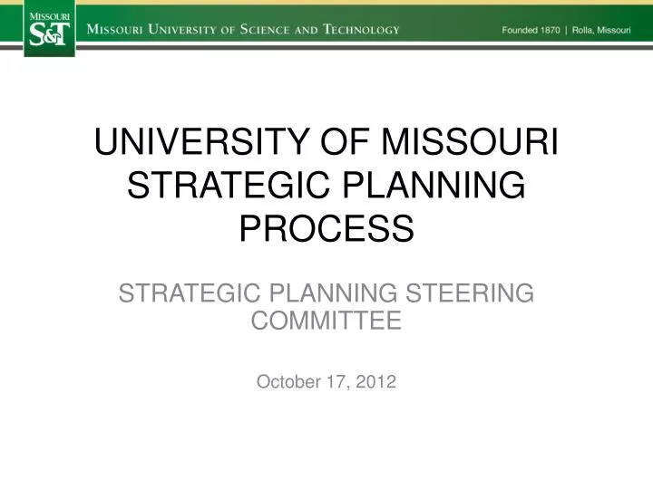 university of missouri strategic planning process