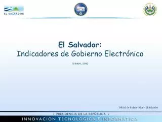 el salvador indicadores de gobierno electr nico