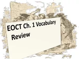 EOCT Ch. 1 Vocabulary Review