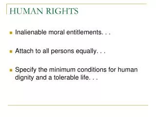 HUMAN RIGHTS