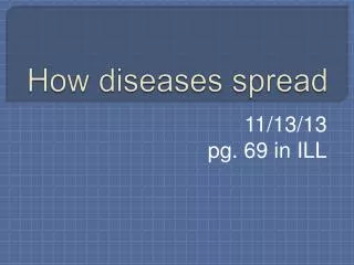 how diseases spread