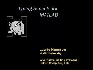 Typing Aspects for MATLAB