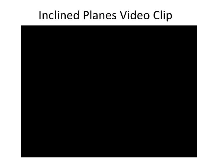 inclined planes video clip