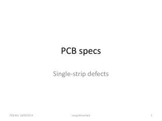 PCB specs