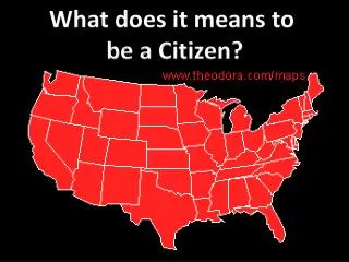 What does it means to be a Citizen?