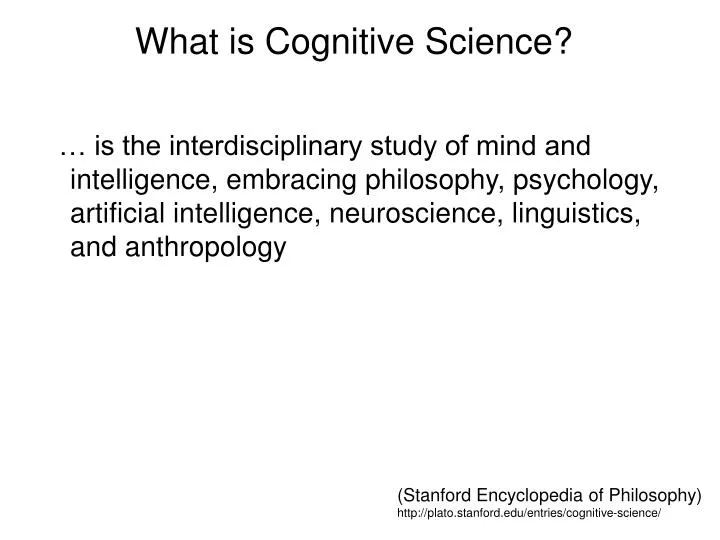 what is cognitive science