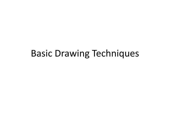 basic drawing techniques