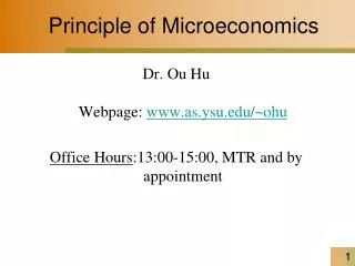 Principle of Microeconomics