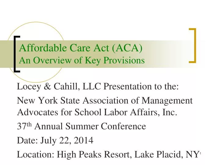 affordable care act aca an overview of key provisions