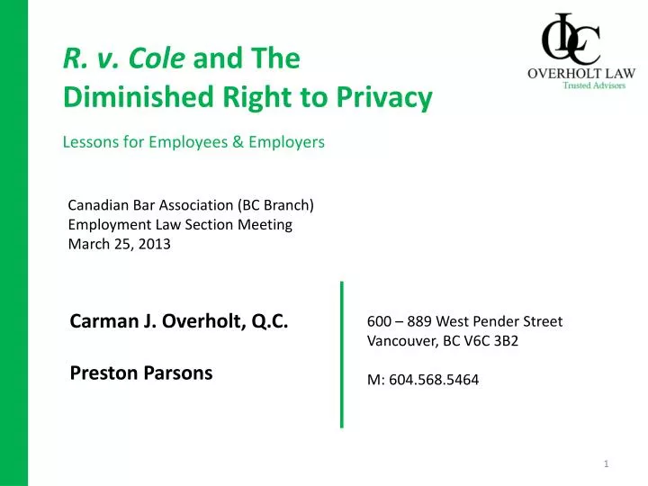 r v cole and the diminished right to privacy lessons for employees employers