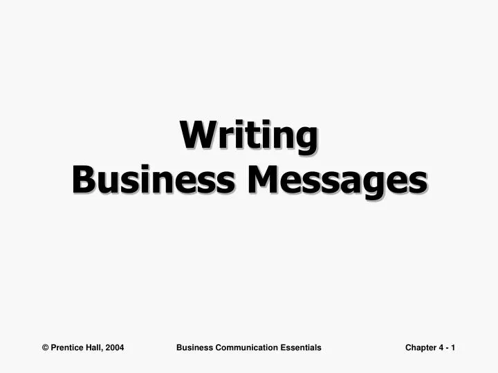 writing business messages