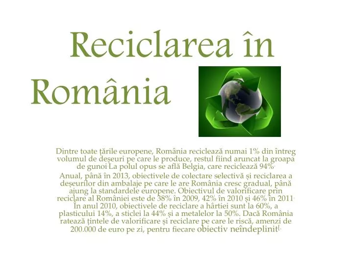 reciclarea n rom nia