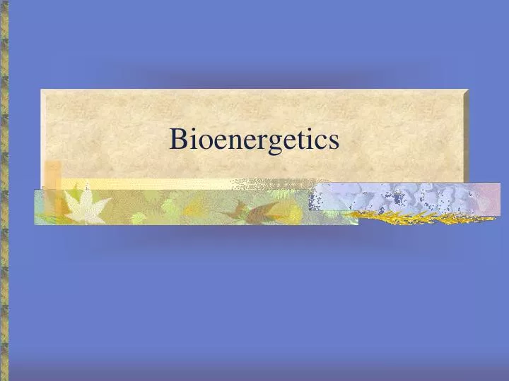 bioenergetics