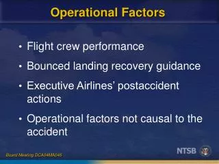 Operational Factors