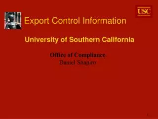 Export Control Information