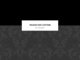 thank you letter