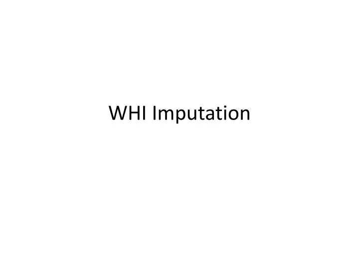 whi imputation