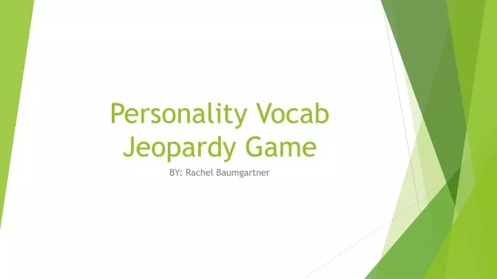 personality vocab jeopardy game