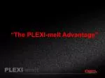 “The PLEXI-melt Advantage”
