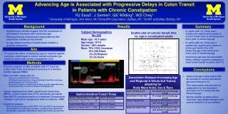 Advancing Age is Associated with Progressive Delays in Colon Transit