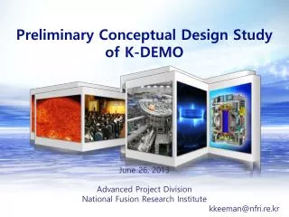 Preliminary Conceptual Design Study of K-DEMO