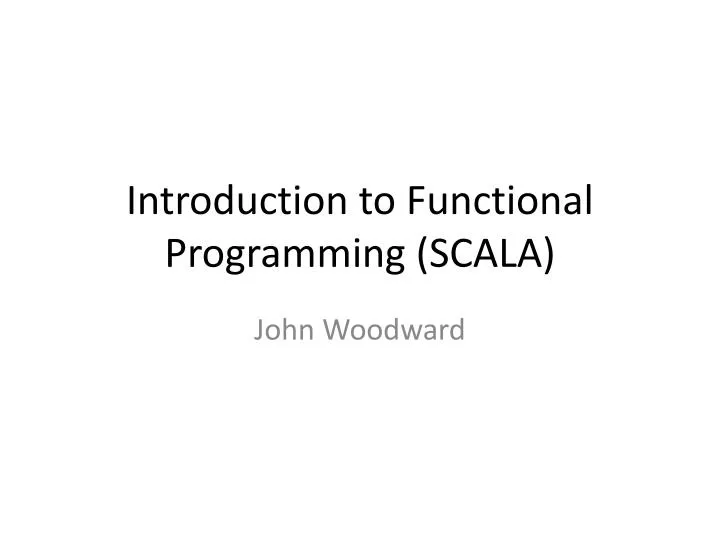 introduction to functional programming scala