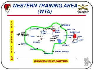 WESTERN TRAINING AREA (WTA)