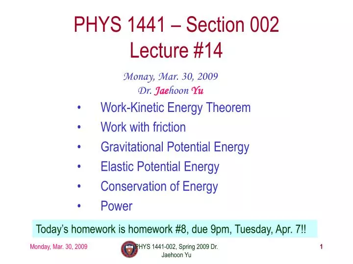 phys 1441 section 002 lecture 14