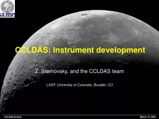 CCLDAS: Instrument development