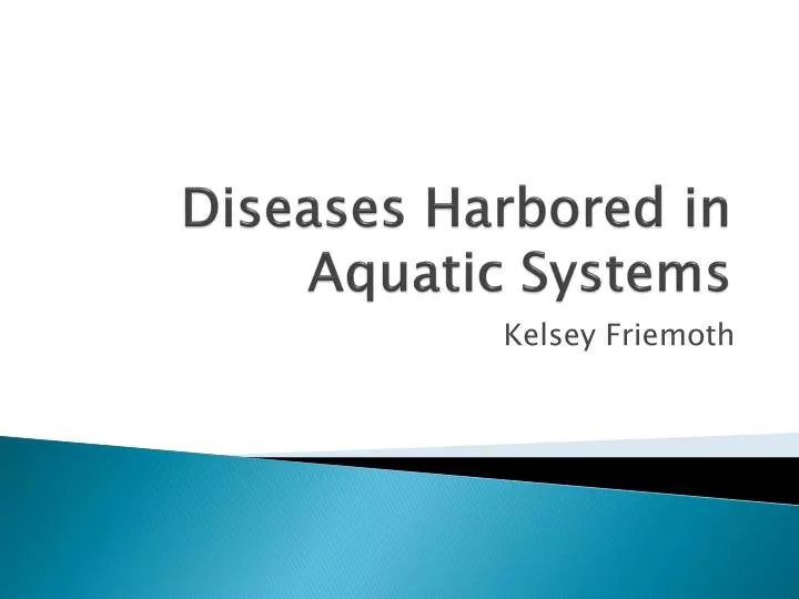 diseases harbored in aquatic systems