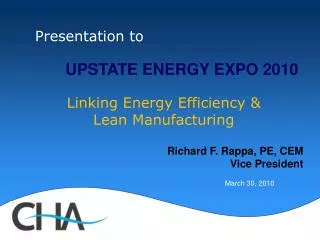 Linking Energy Efficiency &amp; Lean Manufacturing