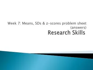 Research Skills