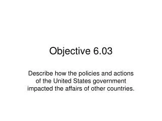 Objective 6.03