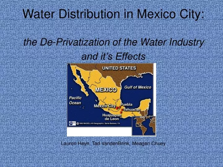 water distribution in mexico city the de privatization of the water industry and it s effects