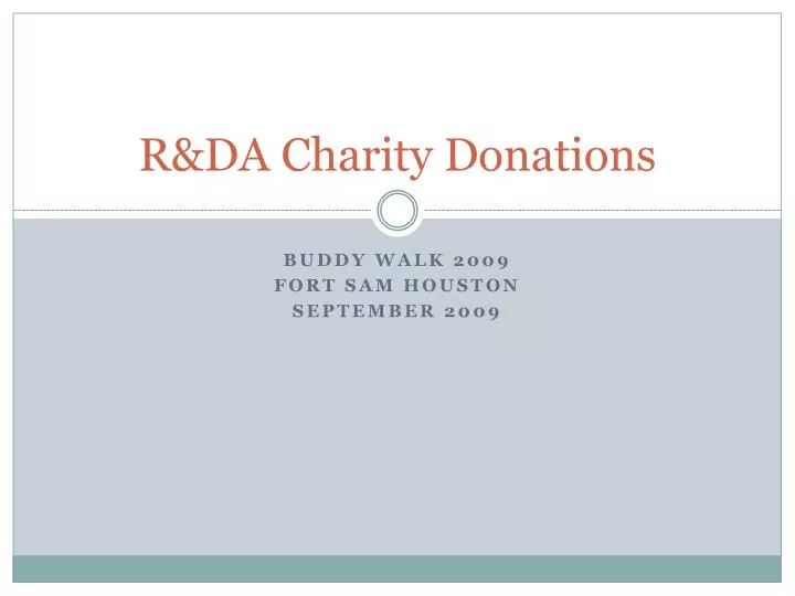 r da charity donations