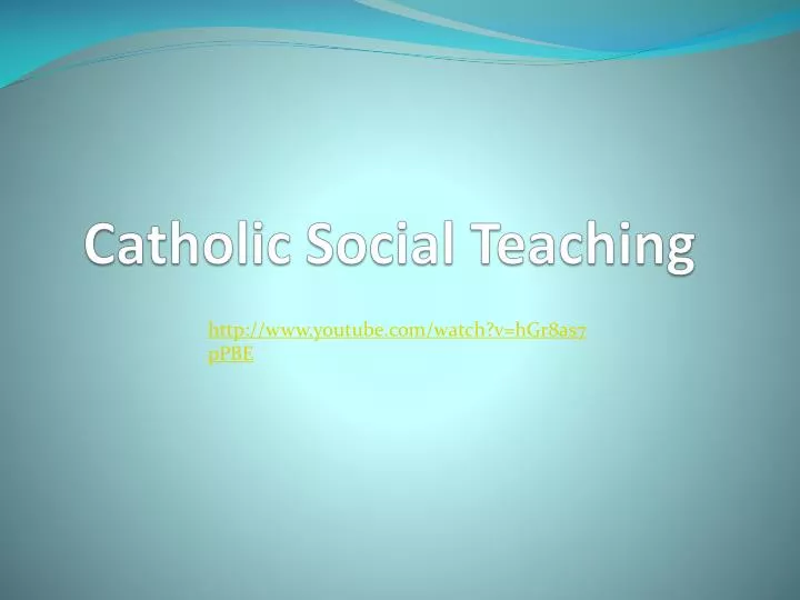 catholic social teaching