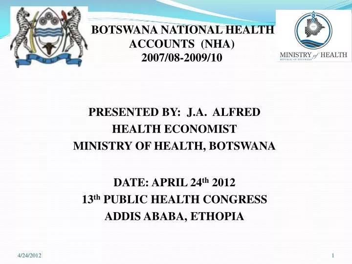 botswana national health accounts nha 2007 08 2009 10