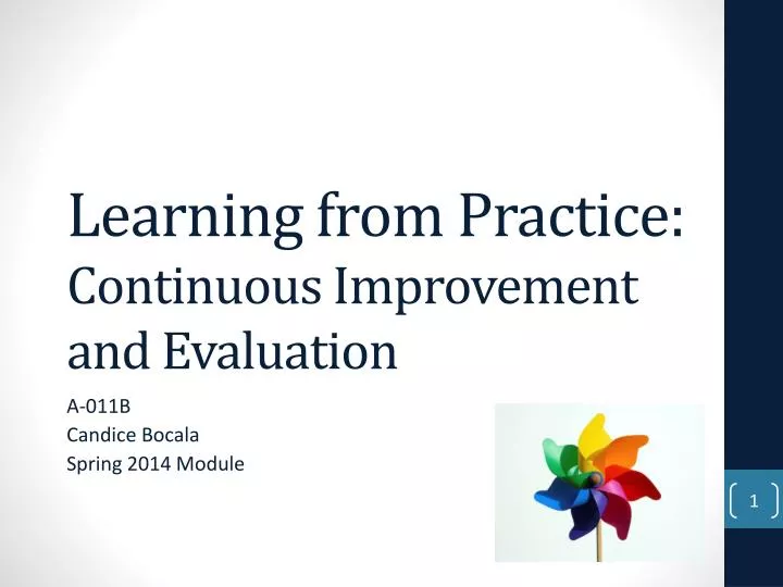 learning from practice continuous improvement and evaluation
