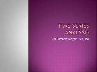 Time Series Analysis