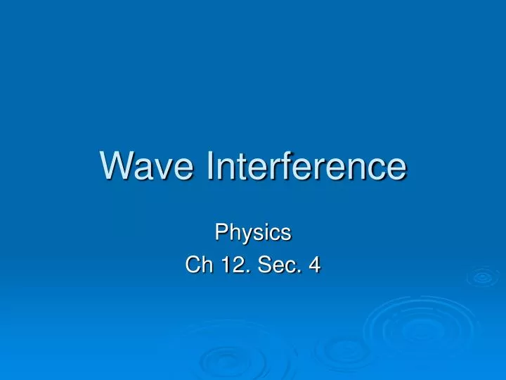 wave interference