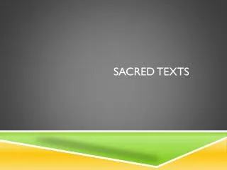 Sacred TExts