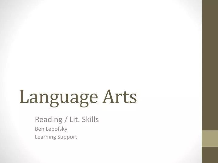 language arts