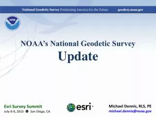 NOAA’s National Geodetic Survey Update