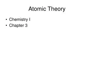 Atomic Theory