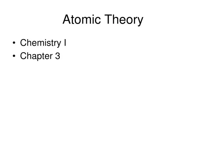 atomic theory