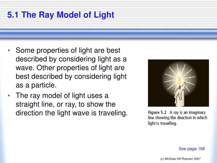 5 1 the ray model of light