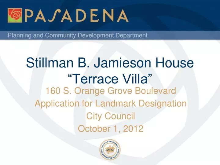 stillman b jamieson house terrace villa