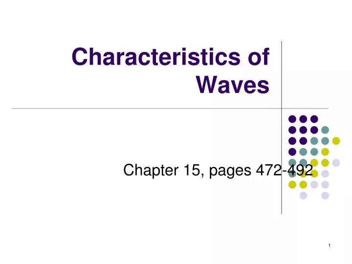 characteristics of waves