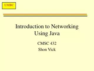 Introduction to Networking Using Java