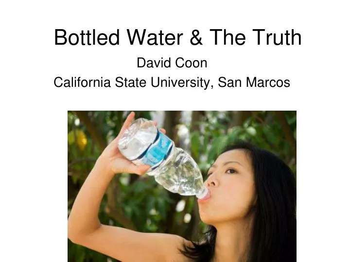 bottled water the truth